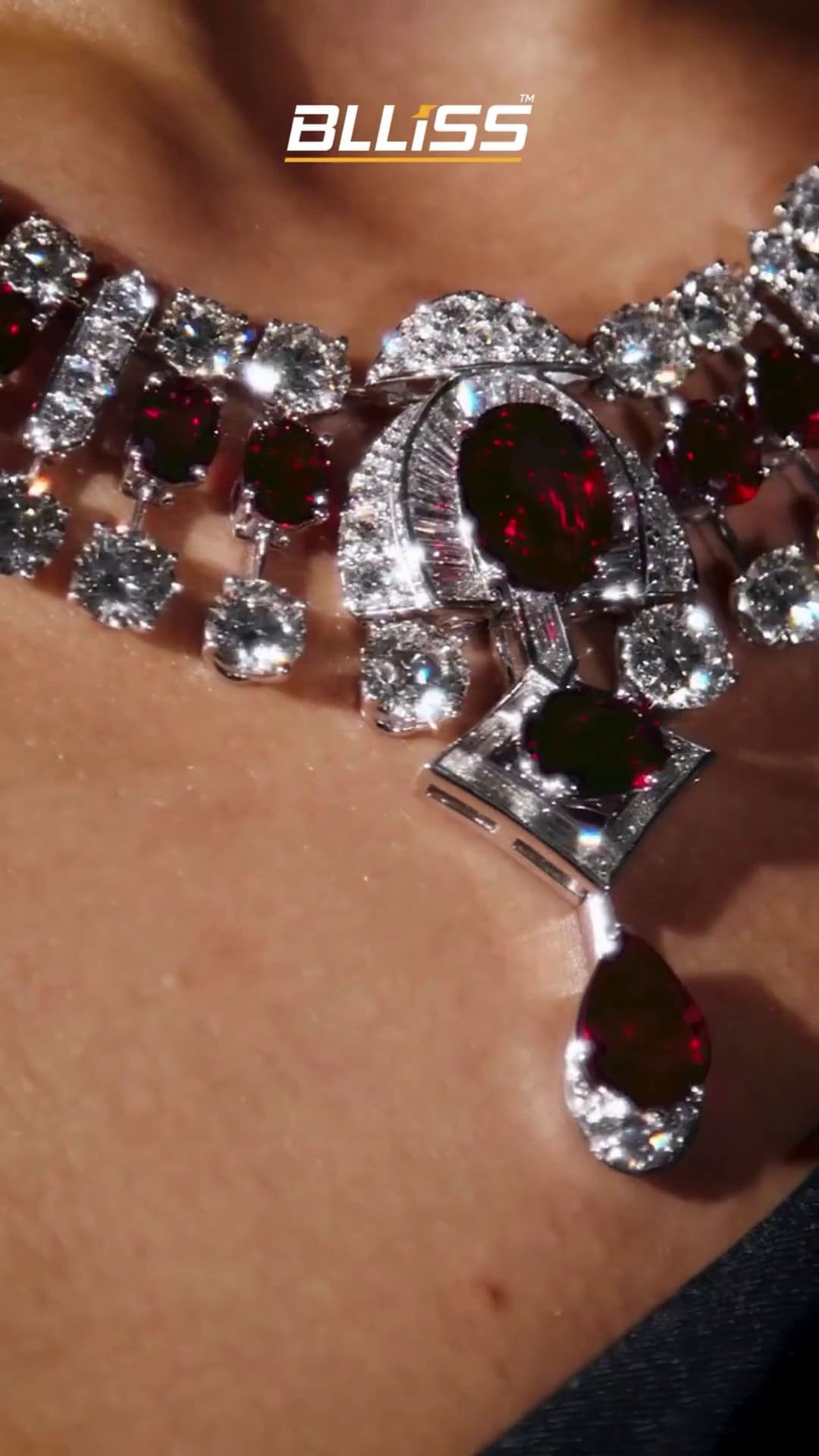 Luxury Ruby & Diamond Necklace - Image 3
